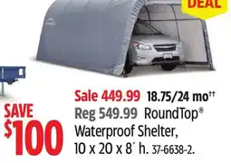 Canadian Tire RoundTop Waterproof Shelter, 10 x 20 x 8´ h offer