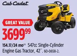 Canadian Tire 547cc Single-Cylinder Engine Gas Tractor, 42˝ offer