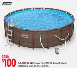 Canadian Tire Round Pool with Rattan-Look Sides offer