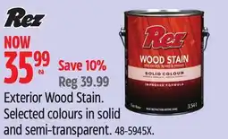 Canadian Tire Exterior Wood Stain. Selected colours in solid and semi-transparent offer