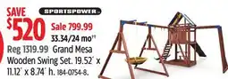 Canadian Tire SportsPower Grand Mesa Wooden Swing Set offer