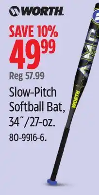 Canadian Tire Slow-Pitch Softball Bat offer