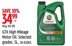 Canadian Tire CASTROL GTX High Mileage Motor Oil offer