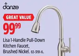 Canadian Tire Danze Lisa 1-Handle Pull-Down Kitchen Faucet offer
