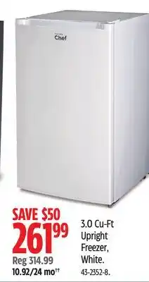 Canadian Tire 3.0 Cu-Ft Upright Freezer offer