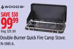 Canadian Tire WOODS Double-Burner Quick Fire Camp Stove offer