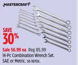 Canadian Tire 14-Pc Combination Wrench Set. SAE or Metric offer