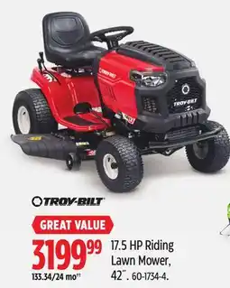 Canadian Tire Troy-Bilt 17.5 HP Riding Lawn Mower, 42 offer