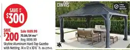 Canadian Tire Skyline Aluminum Hard-Top Gazebo with Netting. 14 x 12 x 10´6˝ h offer