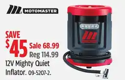 Canadian Tire Motomaster 12V Mighty Quiet Inflator offer