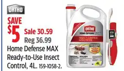 Canadian Tire Ortho Home Defense MAX Ready-to-Use Insect Control offer