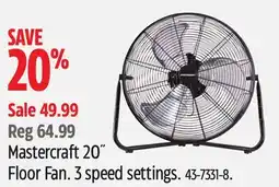 Canadian Tire Mastercraft 20˝ Floor Fan offer
