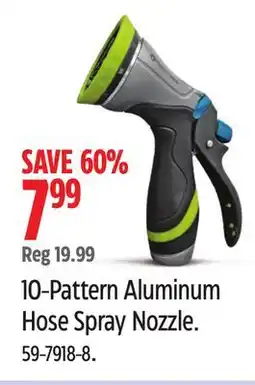 Canadian Tire 10-Pattern Aluminum Hose Spray Nozzle offer
