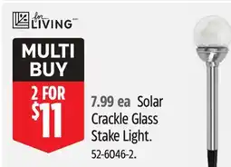 Canadian Tire Solar Crackle Glass Stake Light offer