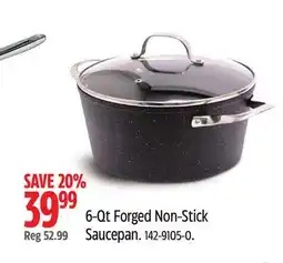 Canadian Tire The Rock 6-Qt Forged Non-Stick Saucepan offer