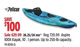 Canadian Tire PELICAN Aspire 100X Kayak, 10´ offer