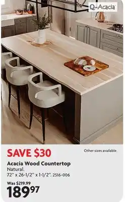 Home Hardware Acacia Wood Countertop offer
