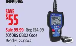 Canadian Tire 3030RS OBD2 Code Reader offer