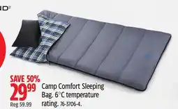 Canadian Tire Camp Comfort Sleeping Bag offer
