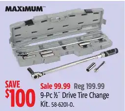 Canadian Tire 9-Pc 1⁄2˝ Drive Tire Change Kit offer