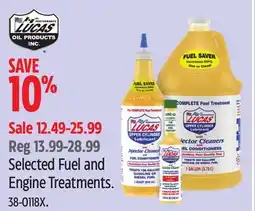 Canadian Tire Lucas Selected Fuel and Engine Treatments offer