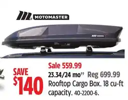 Canadian Tire Rooftop Cargo Box offer