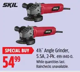 Canadian Tire 41⁄2˝ Angle Grinder, 5.5A, 2-Pk offer