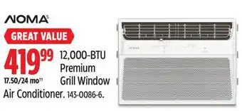 Canadian Tire NOMA 12,000-BTU Premium Grill Window Air Conditioner offer
