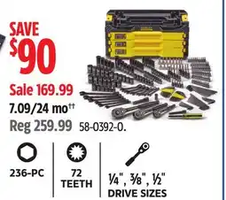 Canadian Tire Stanley Black Chrome Socket Sets offer