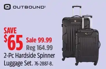 Canadian Tire Outbound 2-Pc Hardside Spinner Luggage Set offer