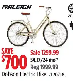 Canadian Tire RALEIGH Dobson Electric Bike offer