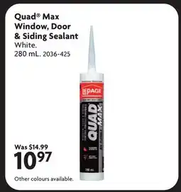 Home Hardware Quad Max Window, Door & Siding Sealant offer