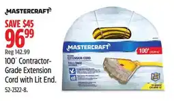 Canadian Tire MASTERCRAFT 100´ Contractor- Grade Extension Cord with Lit End offer