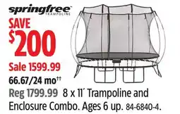 Canadian Tire Springfree 8 x 11´ Trampoline and Enclosure Combo offer
