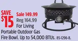 Canadian Tire For Living Portable Outdoor Gas Fire Bowl. Up to 54,000 BTUs offer