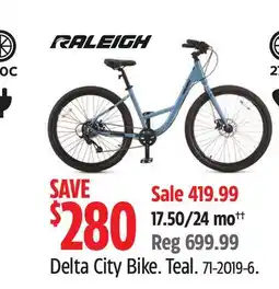 Canadian Tire Delta City Bike.Teal offer