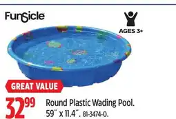 Canadian Tire Round Plastic 59˝ x 11.4tic Wading Pool offer