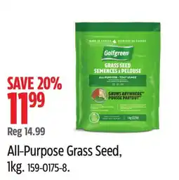 Canadian Tire Golfgreen All-Purpose Grass Seed offer