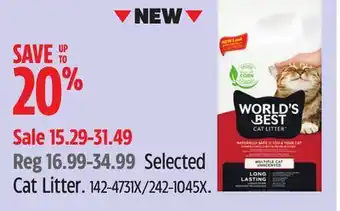 Canadian Tire Selected Cat Litter offer