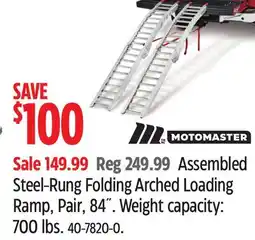 Canadian Tire Motomaster Assembled Steel-Rung Folding Arched Loading Ramp, Pair, 84˝ offer