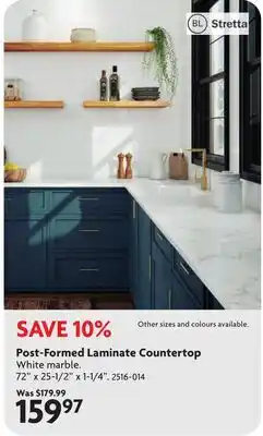 Home Hardware Post-Formed Laminate Countertop offer