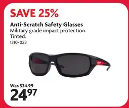 Home Hardware Anti-Scratch Safety Glasses offer
