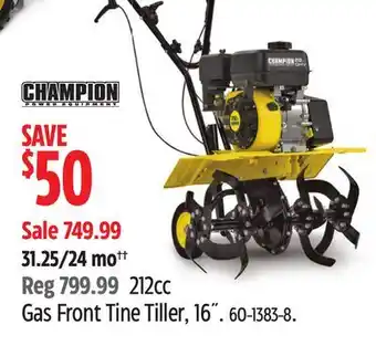 Canadian Tire 212cc Gas Front Tine Tiller, 16˝ offer