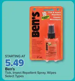 PharmaChoice Ben's Tick, Insect Repellent Spray, Wipes offer