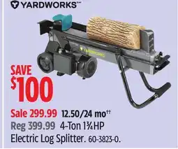 Canadian Tire 4-Ton 13⁄4HP Electric Log Splitter offer