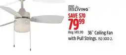 Canadian Tire for living 36˝ Ceiling Fan with Pull Strings offer