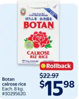 Walmart Botan calrose rice offer