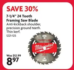 Home Hardware 7-1/4 24 Tooth Framing Saw Blade offer