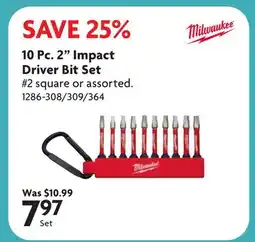 Home Hardware 10 Pc. 2 Impact Driver Bit Set offer