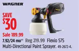 Canadian Tire Wagner Flexio 575 Multi-Directional Paint Sprayer offer
